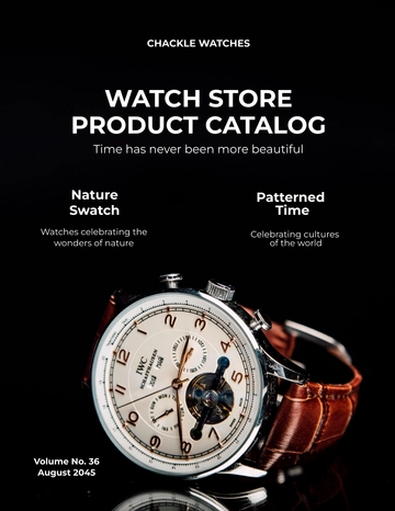 Free Watch Store Product Catalog Template to Edit Online