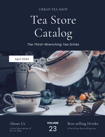 Free Tea Store Catalog Template to Edit Online