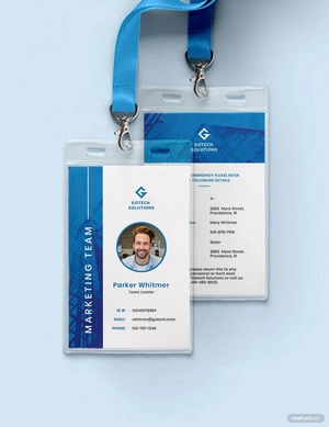 Corporate ID Card Format Template