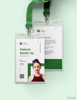 Corporate Portrait/Horizontal ID Card Template