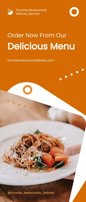 Free Food Order Rollup Banner Template to Edit Online