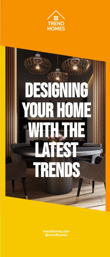 Free Creative Interior Design Roll Up Banner Template to Edit Online