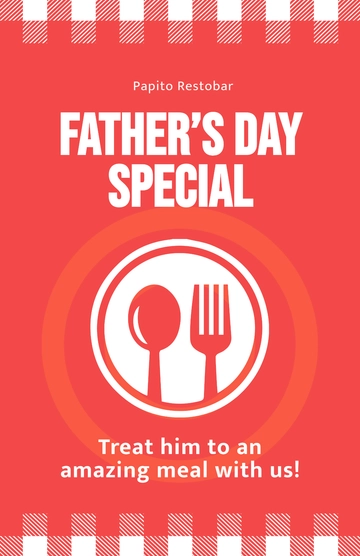 Free Father's Day Restaurant Poster Template to Edit Online