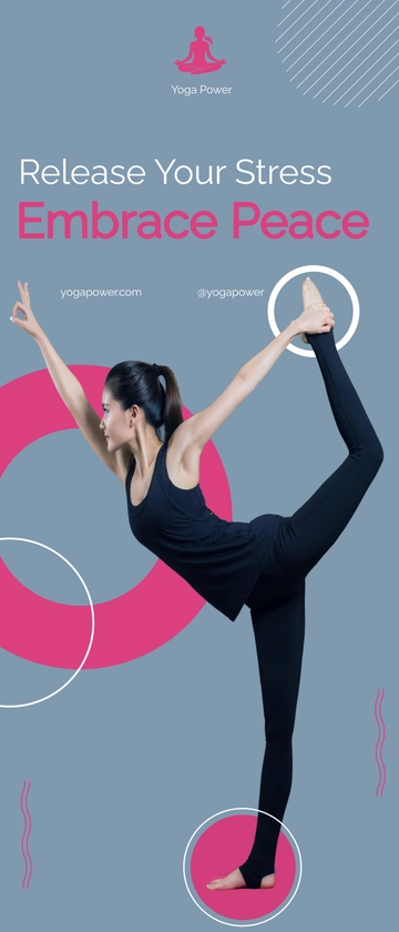 Free Yoga Multipurpose Rollup Banner Template to Edit Online