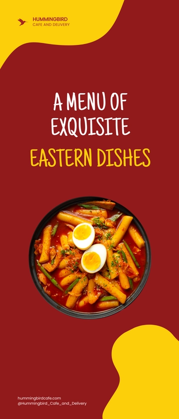 Free East Food Restaurant Rollup Banner Template to Edit Online