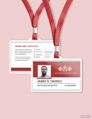 Fitness ID Card Template