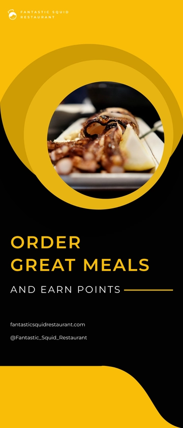 Free Food Point Roll Up Banner Template to Edit Online