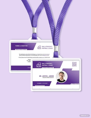 Football ID Card Template