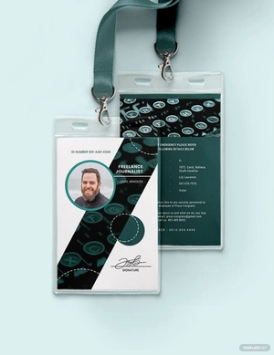 Freelance Journalist ID Card Template