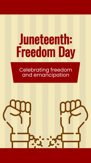 Free Juneteenth Freedom Day Whatsapp Post Template to Edit Online