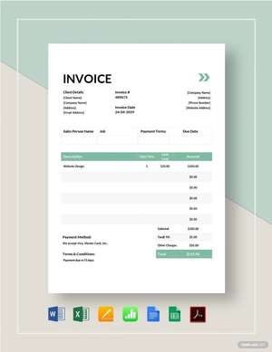 IT Services Invoice Template