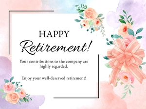 Free Retirement Ecard Template to Edit Online