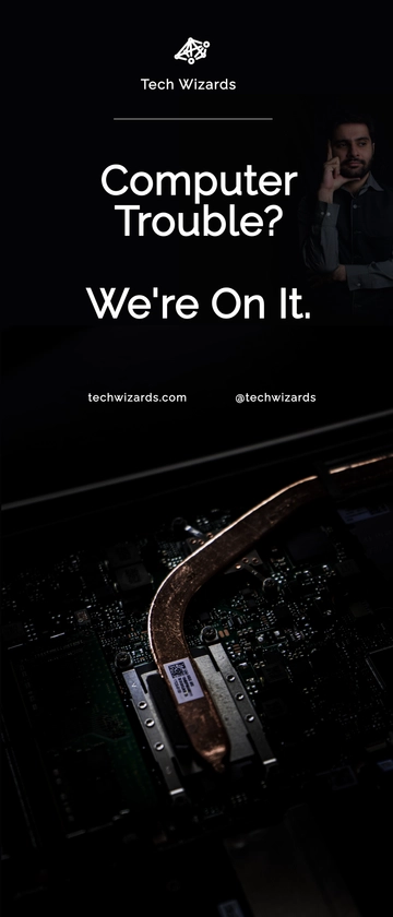 Free Tech Repair Center Roll Up Banner Template to Edit Online