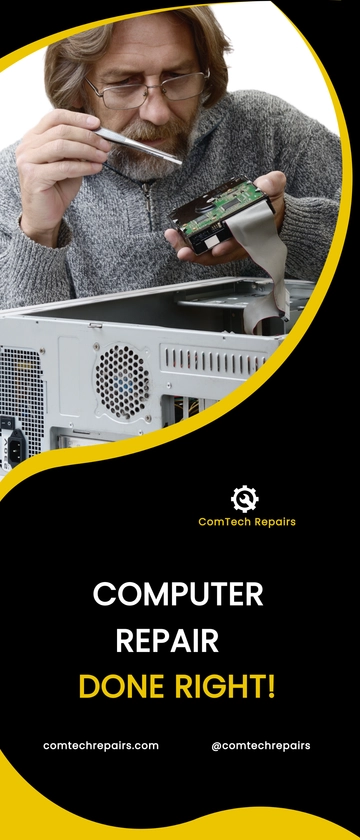 Free Computer And Mobile Repairing Rollup Banner Template to Edit Online