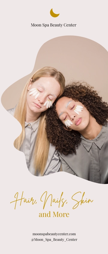 Free Beauty Center & Spa Business Roll-Up Banner Template to Edit Online