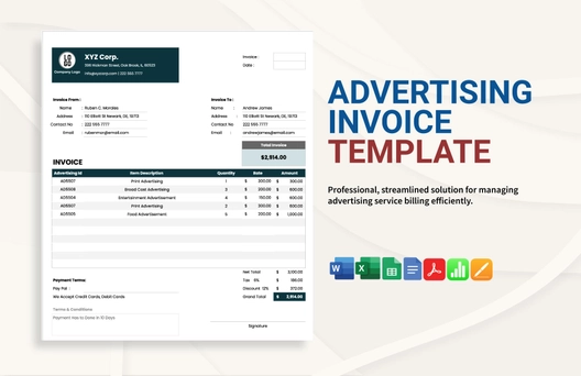 Advertising Invoice Template