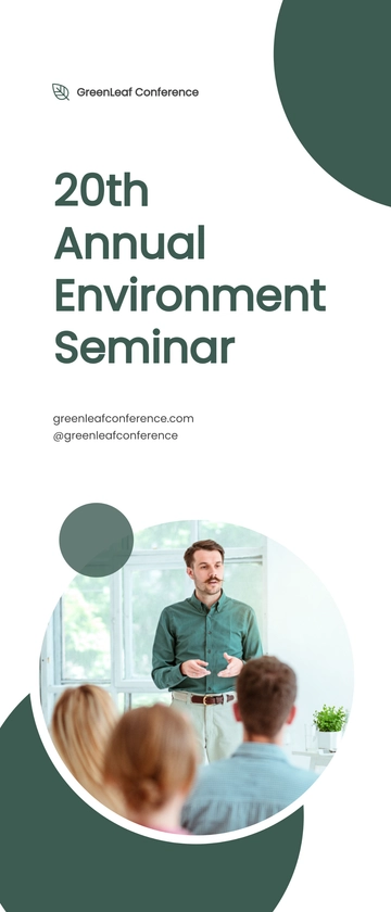 Free Conference & Seminar Event Roll-up Banner Template to Edit Online