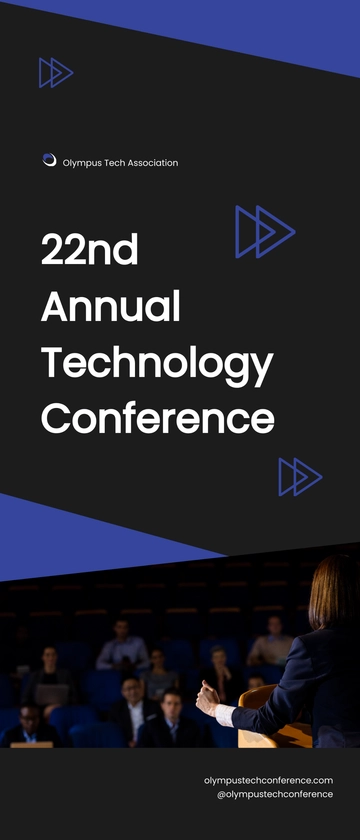 Free Business Conference Rollup Banner Template to Edit Online
