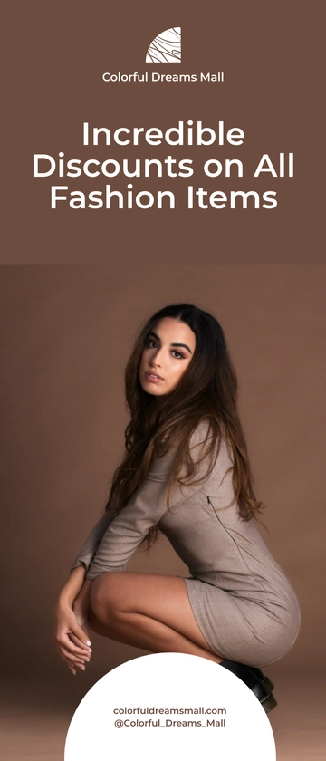 Free Season Sale Roll Up Banner Template to Edit Online