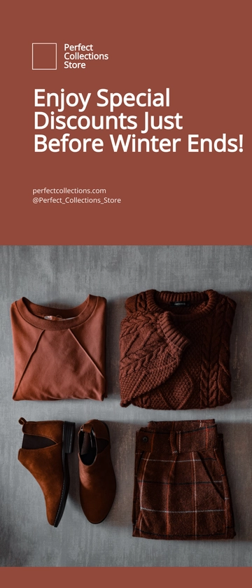 Free End Of Season Sale Roll Up Banner Template to Edit Online