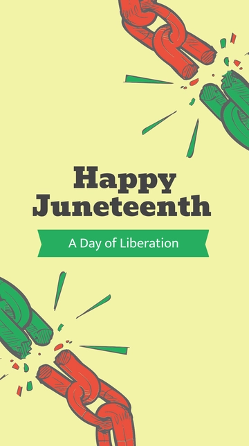 Free Happy Juneteenth Whatsapp Post Template to Edit Online