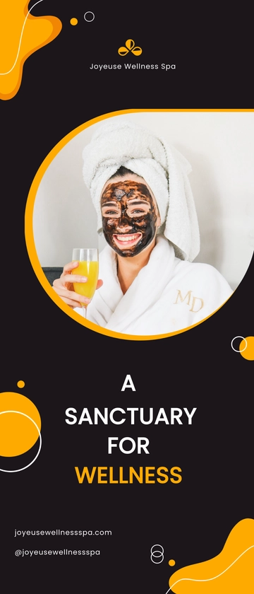 Free Wellness And Spa Rollup Banner Template to Edit Online