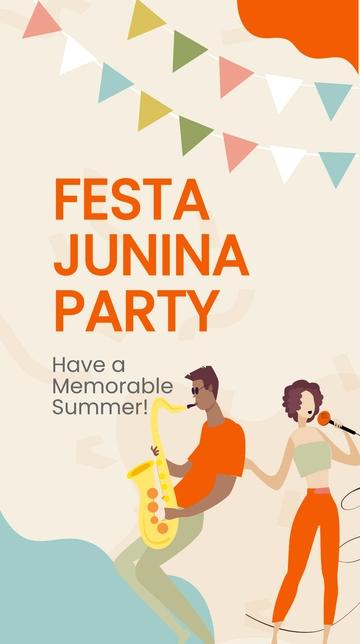 Free Festa Junina Party Whatsapp Post Template to Edit Online