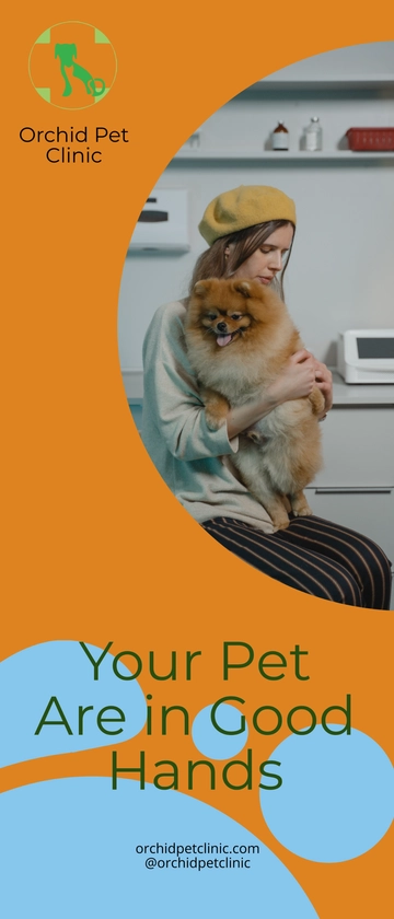 Free Veterinarian Clinic Advertising Roll Up Banner Template to Edit Online