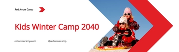 Free Kids Winter Camp Billboard Template to Edit Online