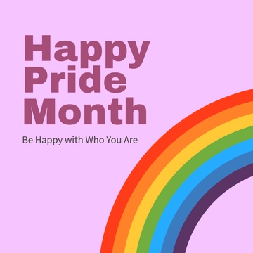 Free Happy Pride Month Linkedin Post Template to Edit Online
