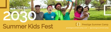 Free Kids Summer Camp Billboard Template to Edit Online