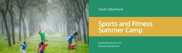 Free Kids Summer Camp Advertising Billboard Template to Edit Online