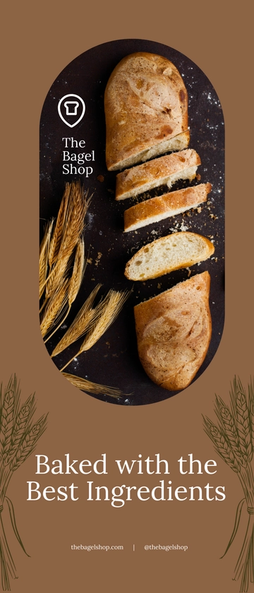 Free Bakery Promotion Rollup Banner Template to Edit Online