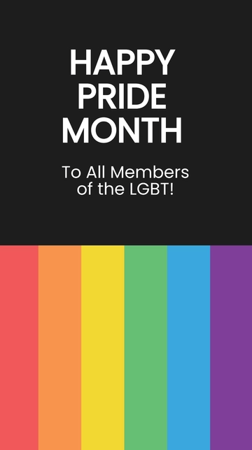 Free LGBT Pride Month Whatsapp Post Template to Edit Online