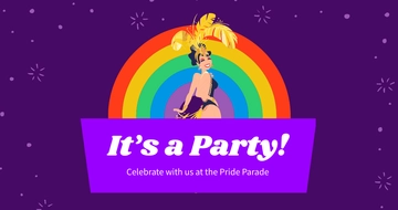 Free Pride Parade Facebook Post Template to Edit Online