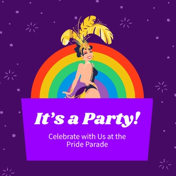 Free Pride Parade Instagram Post Template to Edit Online