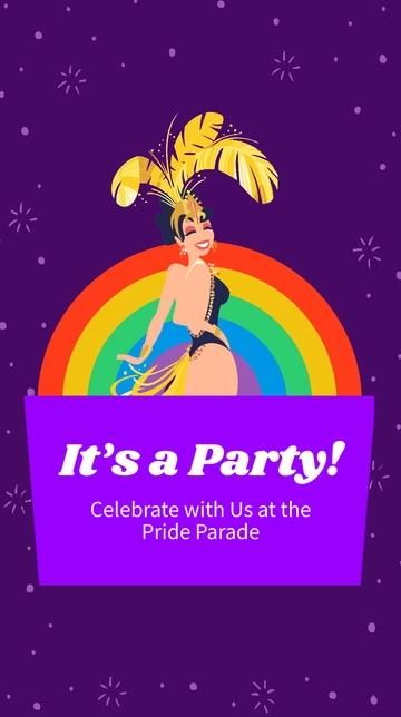 Free Pride Parade Instagram Story Template to Edit Online