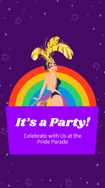 Free Pride Parade Whatsapp Post Template to Edit Online