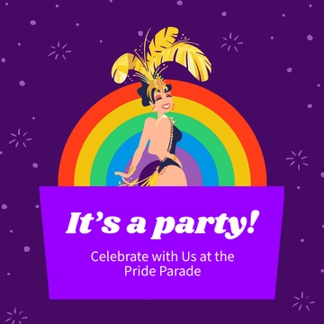 Free Pride Parade Linkedin Post Template to Edit Online
