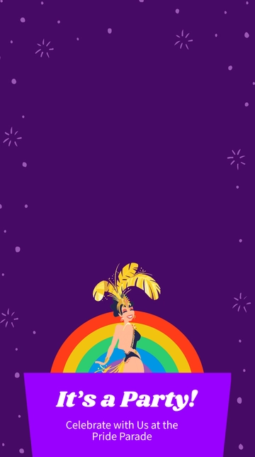 Free Pride Parade Snapchat Geofilter Template to Edit Online