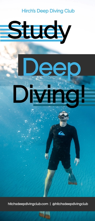 Free Deep Diving Club Rollup Banner Template to Edit Online