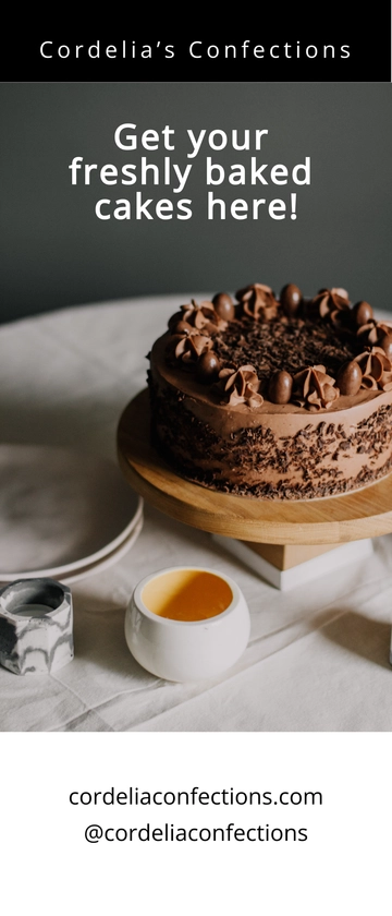 Free Bakery Cake Roll-Up Banner Template to Edit Online