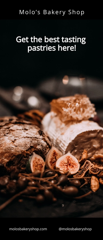 Free Bakery Advertising Rollup banner template to Edit Online