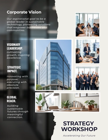 Free Corporate Vision Board Template to Edit Online