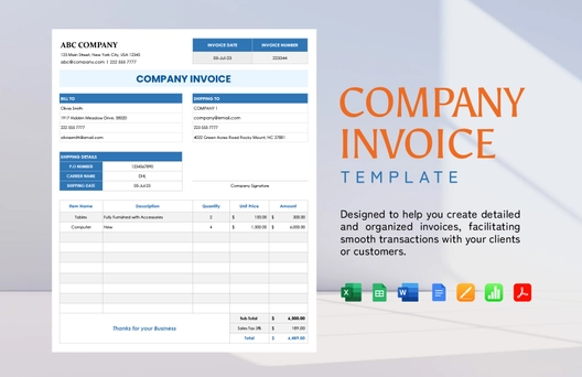 Company Invoice Template