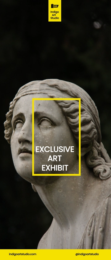 Free Art Event Roll-Up Banner Template to Edit Online