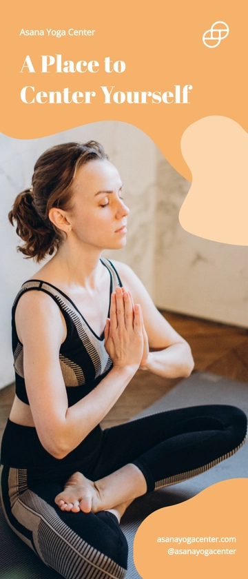 Free Yoga Meditation Rollup Banner Template to Edit Online