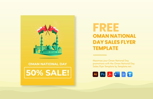 Oman National Day Sales Flyer Template
