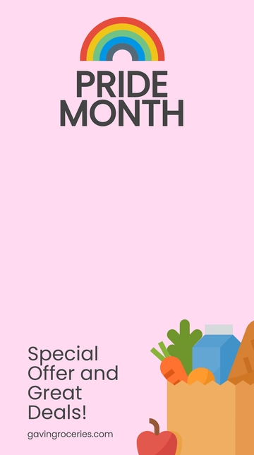 Free Pride Month Offer Snapchat Geofilter Template to Edit Online