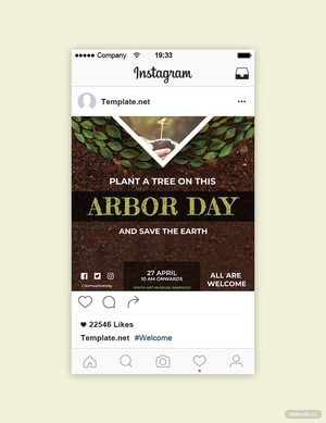 Arbor Day Instagram Post Template